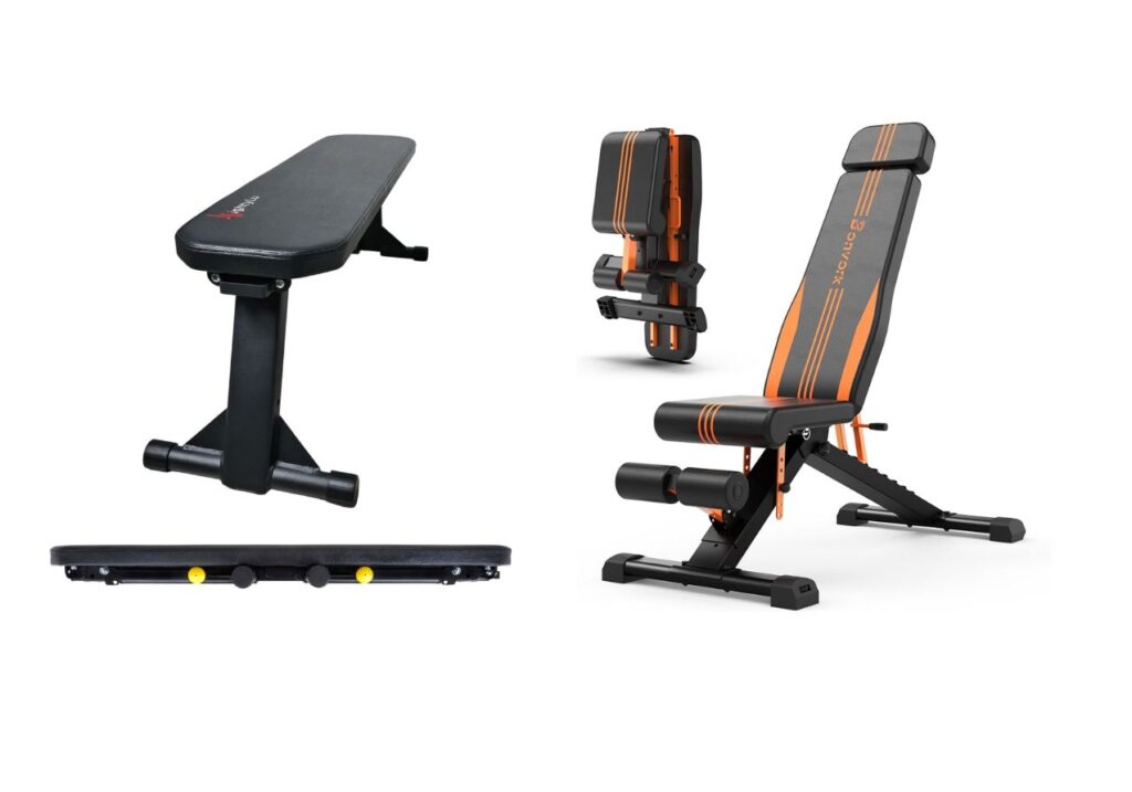 flat and incline foldable weight bench