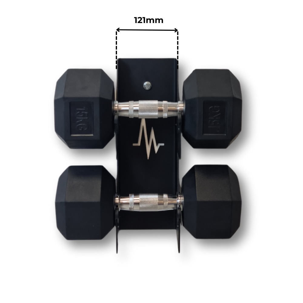 Dumbbell wall rack dimension front