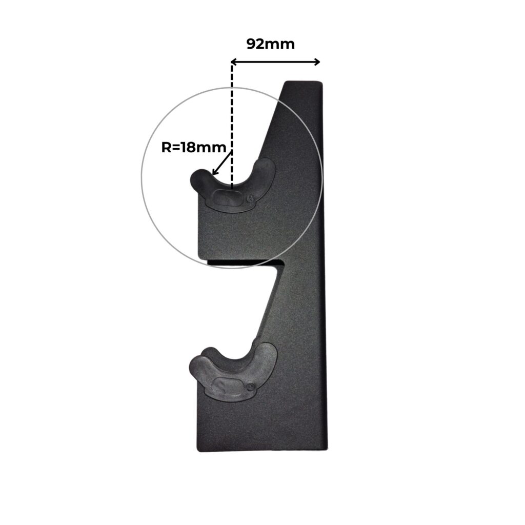 dumbbell wall rack mounting dimension