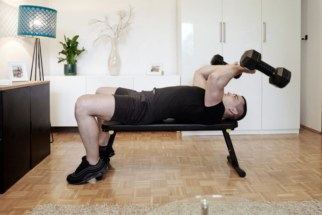 Slim and foldable MightyRock weight bench for home gyms - compact and sturdy design